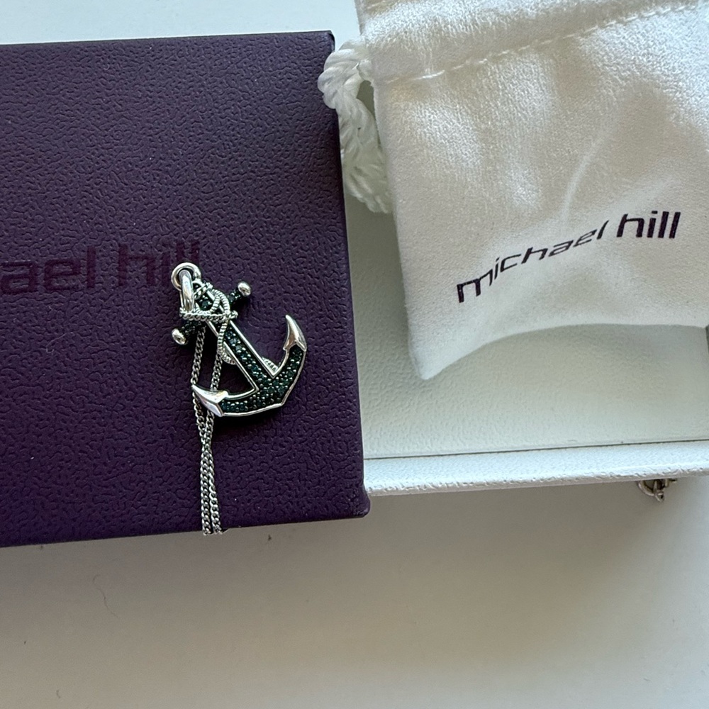 Michael Hill Anchor Pendant Necklace-Sterling silver